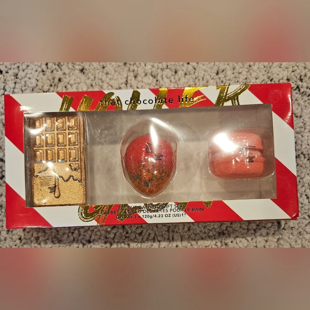 Pink and Gold Bath Bomb Set